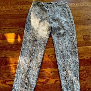 Animal print trousers. Never worn! Off white and tan.